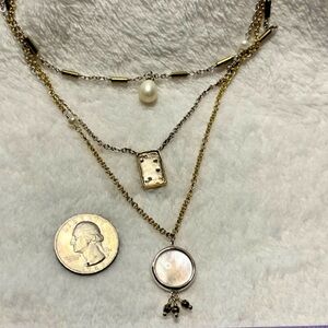 SILPADA Charisma Layered Necklace with Pearl Accent - EUC